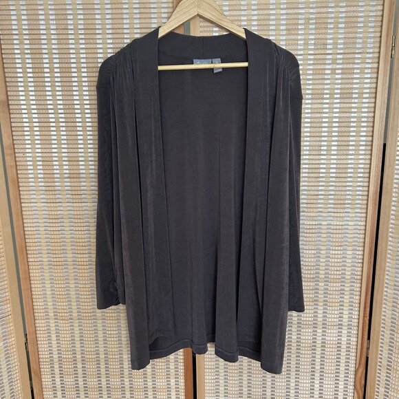 Chico's Charcoal Gray Open Cardigan - Picture 4 of 7